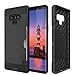 Galaxy Note 9 Case, PUNKcase [SLOT Series] [Slim Fit] Dual-Layer Armor Cover w/Integrated Anti-Shock System, Credit Card Slot & PUNKSHIELD Screen Protector for Samsung Note 9 [Black]