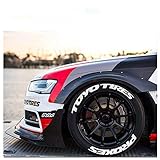 Tire Stickers - Car Tire and Wheel Lettering Add-On Decoration Accessories - Tuning Universal 3D Logo Personalized Styling Wheel Label for Vehicle Motorcycle