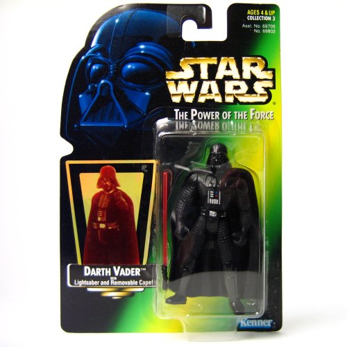 Star Wars, Power of the Force Green Card, Darth Vader Action Figure, 3.75 Inches