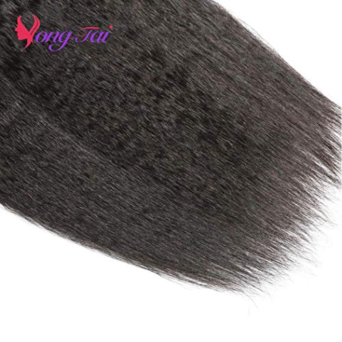 Yuyongtai-Brazilian-Kinky-Straight-Human-Hair-3-Bundles-14-16-18-Inches-Yaki-Straight-Hair-Weave-100-Unprocessed-Virgin-Human-Hair-Extensions-Kinkys-Straight-Weave-Bundles-1B-Color