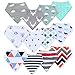 Baby Drool Bibs for Drooling and Teething 12-Pack Gift Set 100% Organic Cotton, Stylish -for Boys and Girls, Baby Shower Gift Set