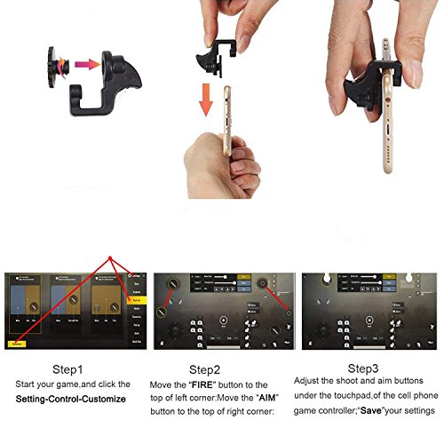 image for Nijiakin Mobile Controller for PUBG- Sensitive Shoot and Aim Triggers 