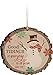 P. Graham Dunn Good Tidings of Great Joy Snowman Wood Tree Bark 4 inch Christmas Tree Ornament