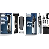 Philips Norelco Exclusive Bodygroom Series 7000 Showerproof Body & Manscaping Trimmer & Shaver, BG7040/42 + Philips Norelco N