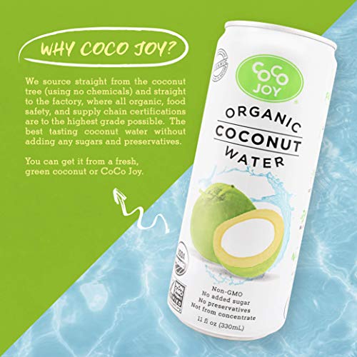 CoCo Joy All Organic Coconut Water, Natural and Fresh, NutrientRich CoconutWater Drink with