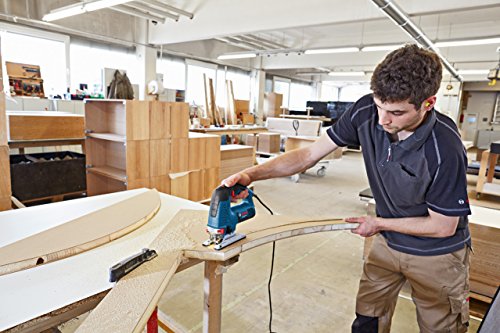 Bosch Professional GST 160 BCE, 800 W Nennaufnahmeleistung, 160 mm Schnitttiefe in Holz, L-BOXX, Absaug-Set, 1… – Bild 3