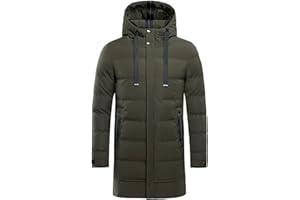 Sblioda Winter Coats for Men Heavyweight Long Sleeve Hooded Jacket Casual Full Zip Up Down Hoodie Winter Warm Thick Outerwear