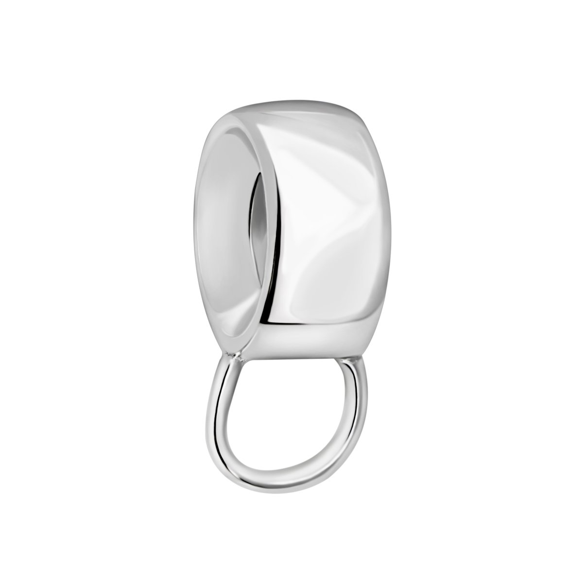 Quiges Necklace and Bracelet Loop Carrier for Clip On Charm Pendant Silver Plated Women's Jewellerys