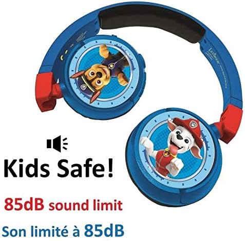 LEXIBOOK, Paw Patrol, 2-in-1 Bluetooth Headphones for Kids stereo Wireless Wired, Kids safe for Boys Girls Foldable - Image 3