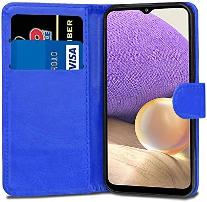 KP TECHNOLOGY Galaxy A32 Case, Samsung Galaxy A32 Leather Book Flip Wallet Cover with Card Slots for Samsung Galaxy A32 5G (BLUE) - Image 3