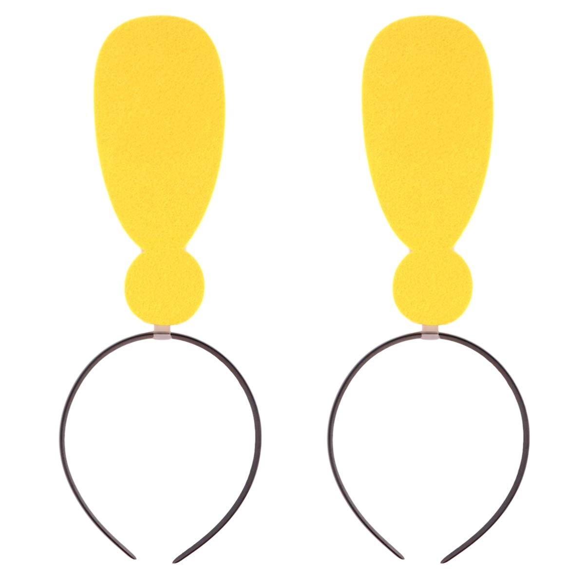 Amosfun 2pcs Novelty Headband Party Costume Accessory Exclamation Mark Headband Headpiece Decoration Hair Accessories Girls Women Cosplay Prop Yellow