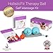 HolisticFit Massage Balls Set with Free Hands and Feet Mini Ball. Yoga Pilates Therapy Rubber/Silicone Balls for Instant Muscle Pain Relief, Trigger Point Treatment and Myofascial Release (Blue)