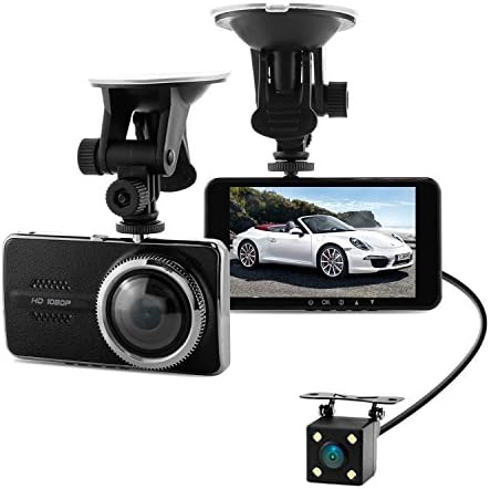 LIKEA 4.0" Dash Cam,FHD 1080P,170° Front+120 ° Rear Wide Angle DVR Dashboard Camera Recorder with G-Sensor,WDR,Loop Recording