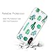 iPhone X Case, iPhone XS Case, iPhone 10 Case, Girls Women White Green Cactus Best Protective Bumper Slim Fit Heavy Duty Cute Thin Soft Clear Silicone Rubber TPU Cover Phone Case for iPhone X/XS