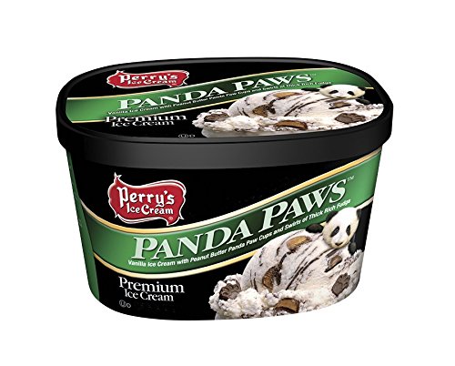 Perry's Ice Cream 1.5 quarts, Premium, Panda Paws - Pack of 4