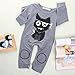 Toddler Baby Boy Girl Cartoon Romper Bodysuit Playsuit Outfits Casual Clothes (18-24 months, Gray)