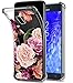 Osophter Compatible with Samsung Galaxy J7 2018 Flower Case,Samsung J7 Refine Floral Case Shock-Absorption Flexible TPU Rubber Soft Silicone Galaxy J7 Star (Clear Flower)
