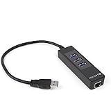 【国内正規代理店品】 Satechi 3-Port USB 3.0 ポータブル ハブ&イーサネットLAN Network ST-U3B1N