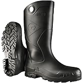 DUNLOP Chesapeake Rubber Boots for Men & Women – PVC - Waterproof Work boots - Lightweight Garden, Rain & Fishing Boots - Safety boots with Steel Toe and Wide Calf – Black – Size 3–15
