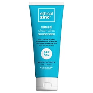 Ethical Zinc SPF 50+ Natural Clear Zinc Sunscreen Sensitive & Reef Safe - Australian Made