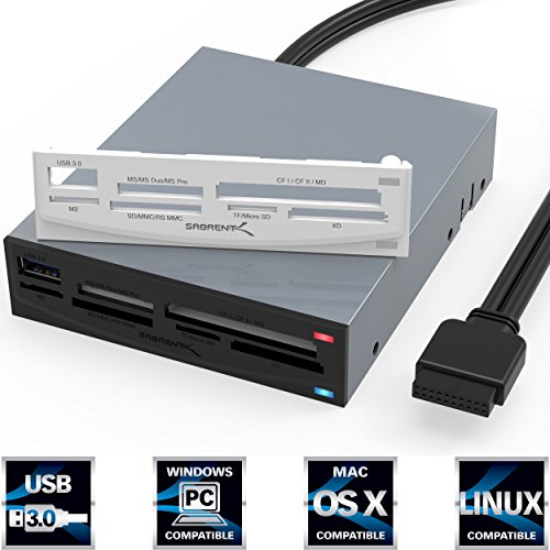 Sabrent USB 3.0 Super Speed 74-In-1 3.5-Inch Internal Flash Media Card Reader/writer with USB 3.0 Port (CR-UIN3)