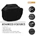 PEP STEP BBQ Cover Inch Grill Cover Waterproof Barbeque Cover Heavy Duty Barbecue Cover Grill Accessories Fabric Windproof BBQ Cover for Grill fits Weber Brinkmann Dyna Glo Char Broil (Medium, Black)
