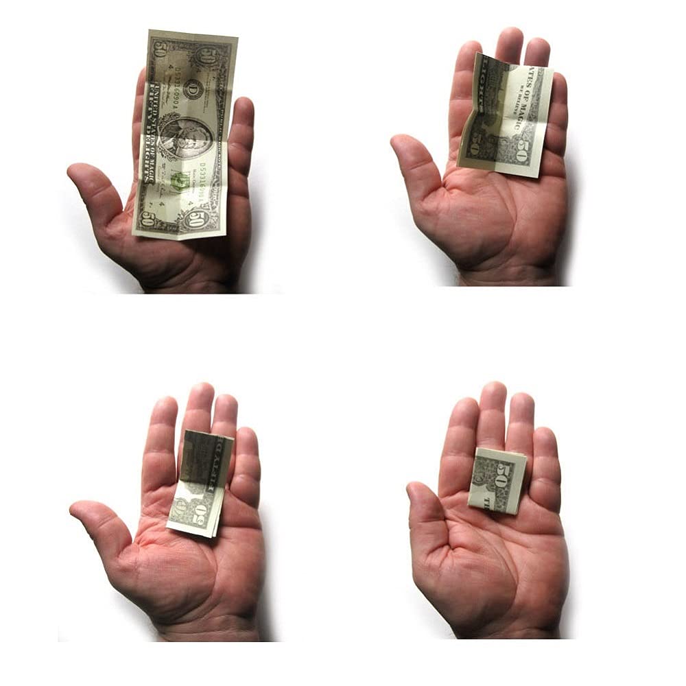 MilesMagic Magician’s Animated Bill Gimmick | Self-Folding Currency Illusion Magic Trick | Invisible Animation Effect for Close-Up, Street & Stage Performances