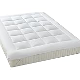 Royal Hotel Bedding Mattress Topper, Twin-XL, 2 Inches Hypoallergenic Overfilled Down Alternative Anchor Bands Mattress Topper