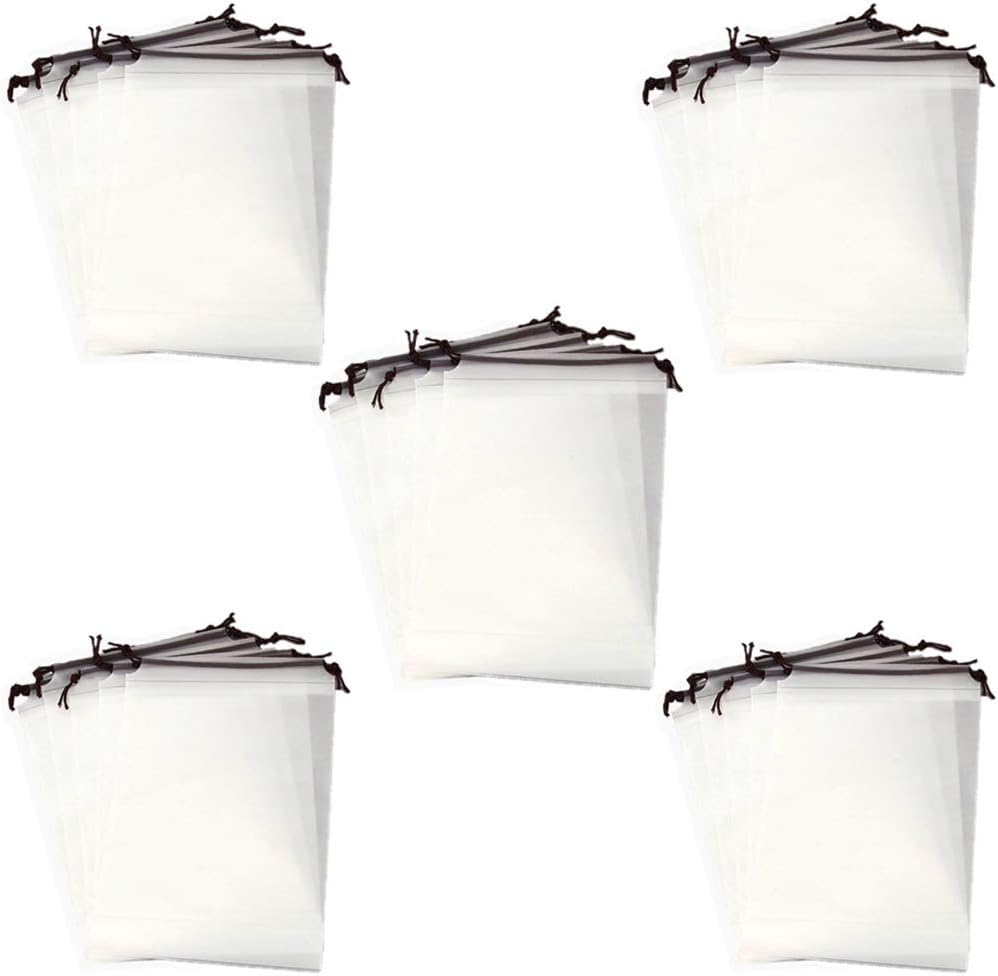 Transparent PE Drawstring Bags 25 PCS Travel Shoe Storage Bag