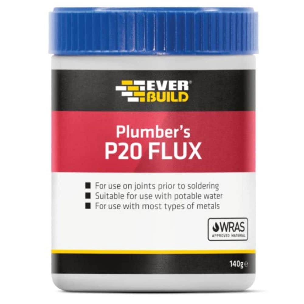 Everbuild P20 Plumbers Flux Soldering Paste, White, 140 g