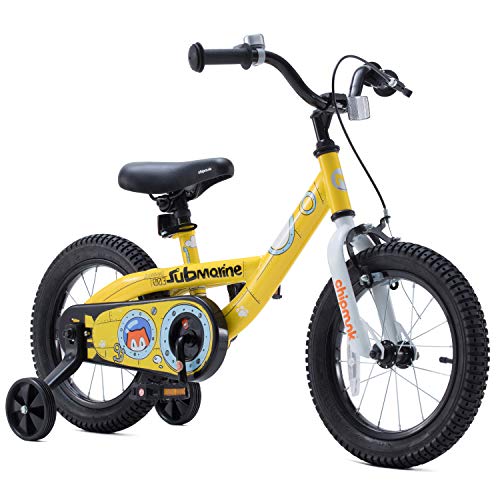 Royal Baby Kids Cruiser Bike for 3-9 Years Boys & Girls, 12 14 16 18 Inch Children's Bicycle with Training Wheels & Dual Brake, Toddler Cycle Bikes Beach Kids Bicycle, Blue Pink Yellow Navy
