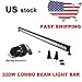 Yingtex Yingtex 300w Waterproof 300W Flood Spot Combo Work LED Light Bar with Wiring Harness Driving Off-road SUV Car 4WD Boat