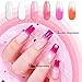 Poly Nail Gel Kit Builder Gel Polygel Nail Kit Enhancement Trial Temperature Color Changing Nail Technician French Kit 6 Colors All-in-One Professional French Kit