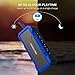 Poweradd MusicFly Indoor/Outdoor Portable Wireless Bluetooth Speakers, 36W Loud Volume, Dynamic Stereo, IPX7 Waterproof, Sandproof, Shockproof, Built in Mic, 24 Hours Playtime, Blue