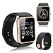 AOSMART All-in-1 Smartwatch with camera and sim card slot, Bluetooth Fitness Smart Watch for iPhone, Android, Samsung, Galaxy Note, Nexus, HTC, Sony - Gold