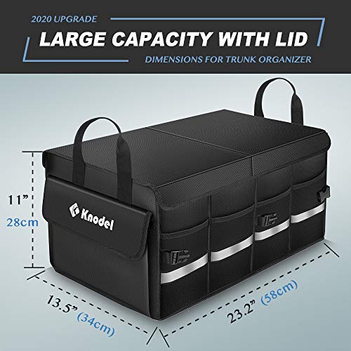 Knodel Car Trunk Organizer, Foldable Cover, Heavy Duty Collapsible Car