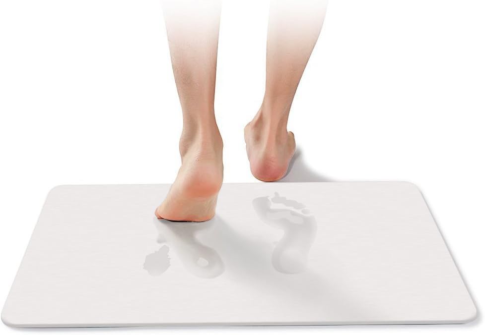 Bath Mat, Homeweeks Diatomaceous Earth Absorbent Fast Drying Bath Mat Non-slip Bath Mats for Bathroom/Shower/Floor