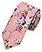 Flower Ties for Men,Mens Ties,Skinny Tie,Floral Printed Cotton Neck Tie Slim (4 Colors)