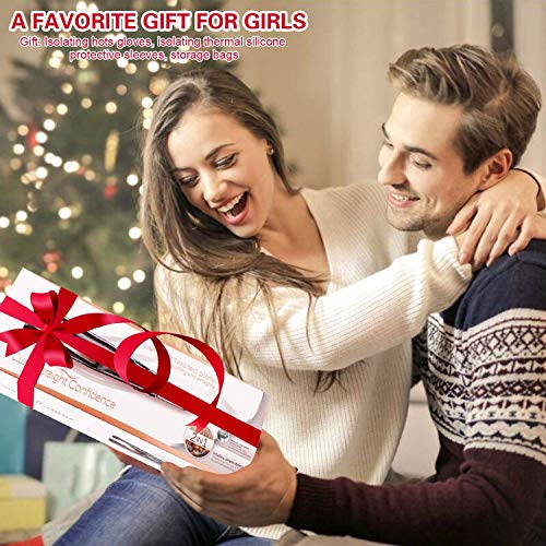 Hair Straightener 2-in-1 Curling Irons Tourmaline Ceramic Twisted Flat Iron Fast Heating-up with Adjustable Temperature&60mins Auto Shut Off,Hair Styling Tools for All Types - Thumbnail 5