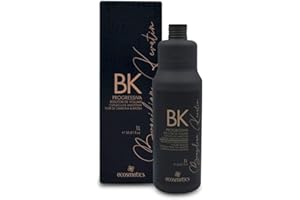 Ecosmetics Brazilian Keratin Treatment Organic Semi Definite 1L | Progressive Brush | Straightening & Smoothing System | Volume Reducer | 100% Straight Hair