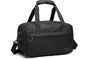 Kono Travel Duffel Bag 14L Under Seat Carry-on Bag Sports Tote Gym Bag Weekender Overnight Bags 13.78"x7.87"x7.87" Black