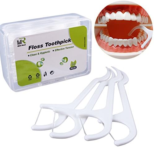 Floss Picks, 400 Pieces, Dental Floss Teeth Sticks Teeth Picks Flat Dental Floss Toothpick for Kids,Adult (Pack of 8)