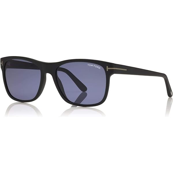 Amazon.com: Tom Ford FT0628 Cecilio-02 001 57MM Shiny Black/Blue