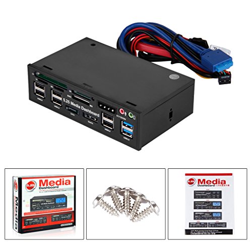 Fayleeko-525-Media-Dashboard-Muiti-funtion-Card-Reader-USB-20-USB30-20Pin-e-SATA-SATA-Front-Panel