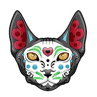 Sugar Skull Sphynx Cat Vinyl Decal -Indoor and Outdoor use!