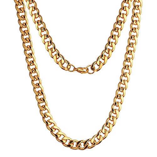 Men Gold Necklace Chain Gold Plated 