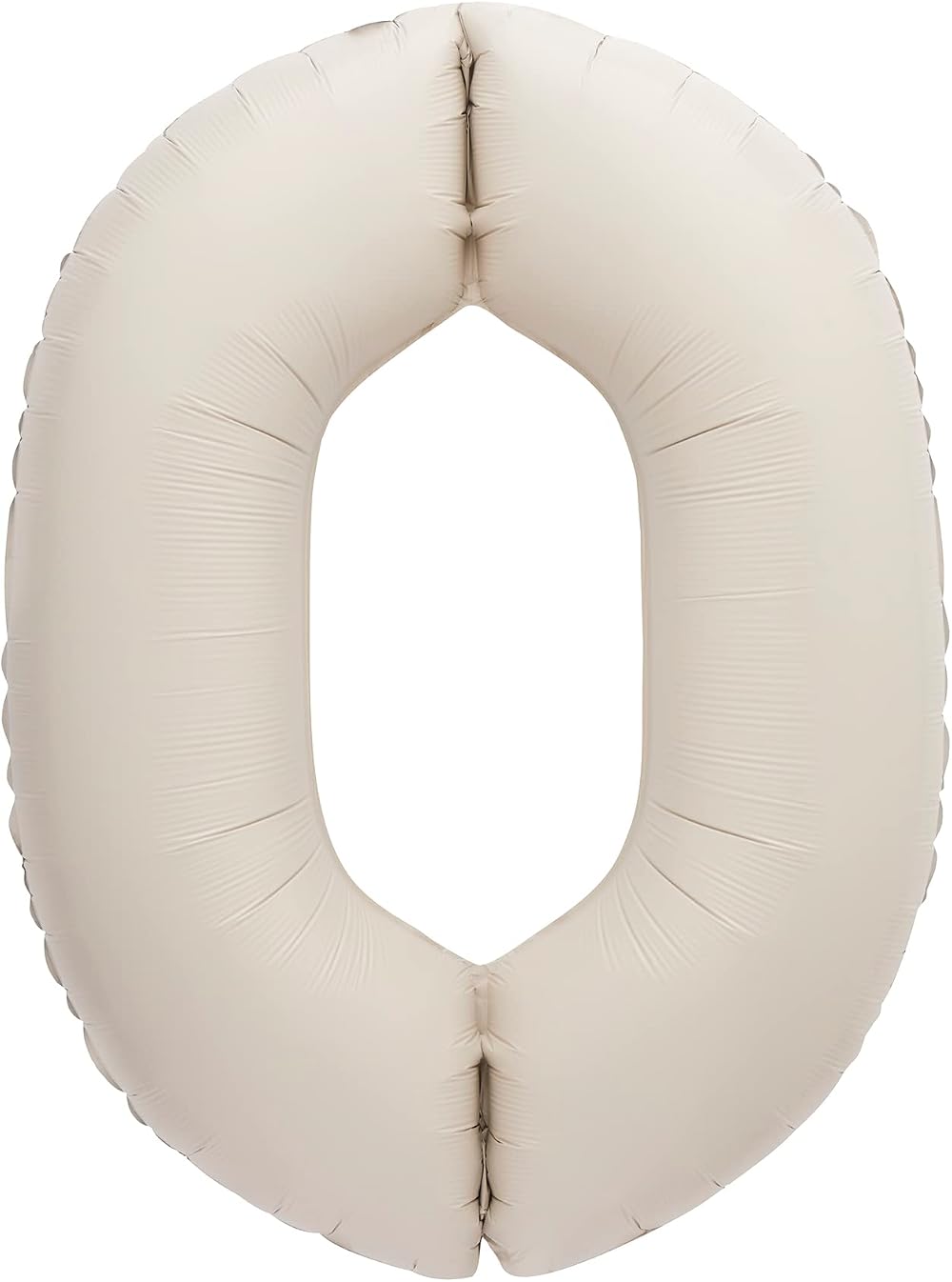 Unique Giant Foil Number 0 Balloon 86 cm Matte Nude