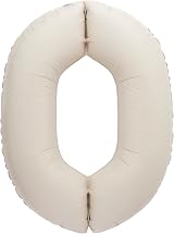 Unique Giant Foil Number 0 Balloon 86 cm Matte Nude