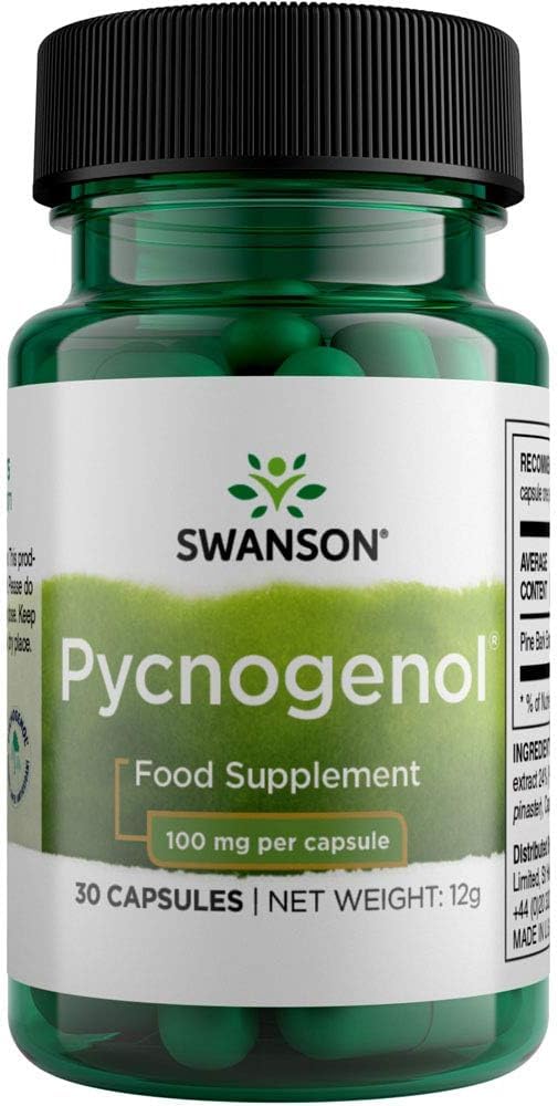 Swanson Ultra Pycnogenol 100mg, 30 Capsules French Marine Pine Bark Extract