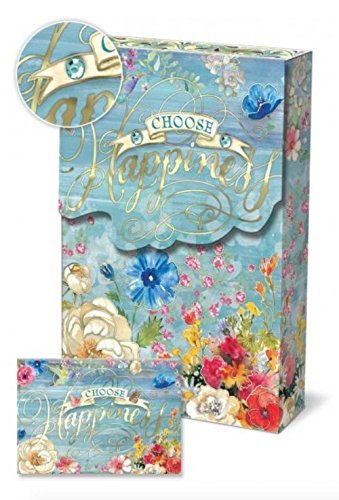 Punch Studio Collection Decorative Pouch Note Cards, Choose Happiness